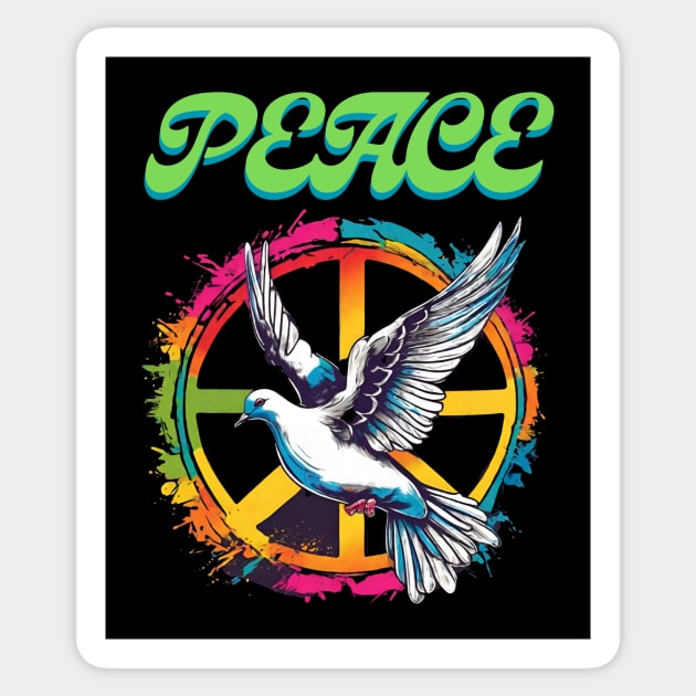 Give-peace-a-chance Sticker by Jhontee